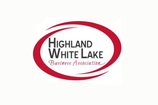 Highland White Lake Business Association logo.