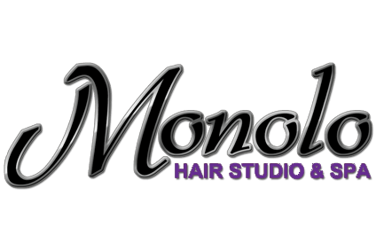 Monolo Hair Studio &amp; Spa logo, stylish script design.