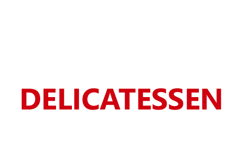 Schwartz's Delicatessen logo with red and white text.