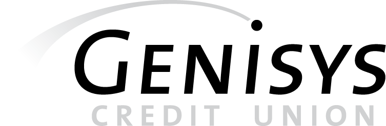 Genisys Credit Union logo with arch design.